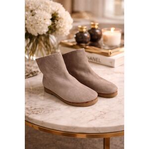 Lauren Manoogian Suede Size 39 US 9 Alpaca Blend Lined Tan Leather Boots